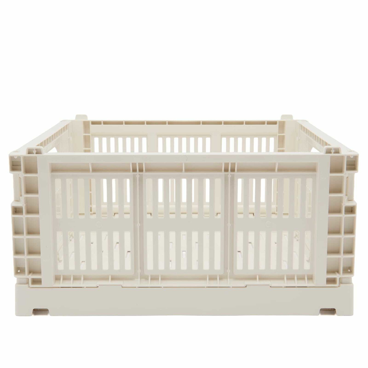 HAY Medium Square Recycled Colour Crate in Off-White 