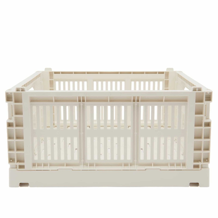 Photo: HAY Medium Square Recycled Colour Crate in Off-White 