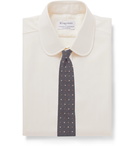 Kingsman - Turnbull & Asser Slim-Fit Penny-Collar Herringbone Cotton Shirt - Neutrals