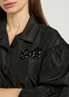 Simone Rocha Signature Embellished Shell Midi Dress Black