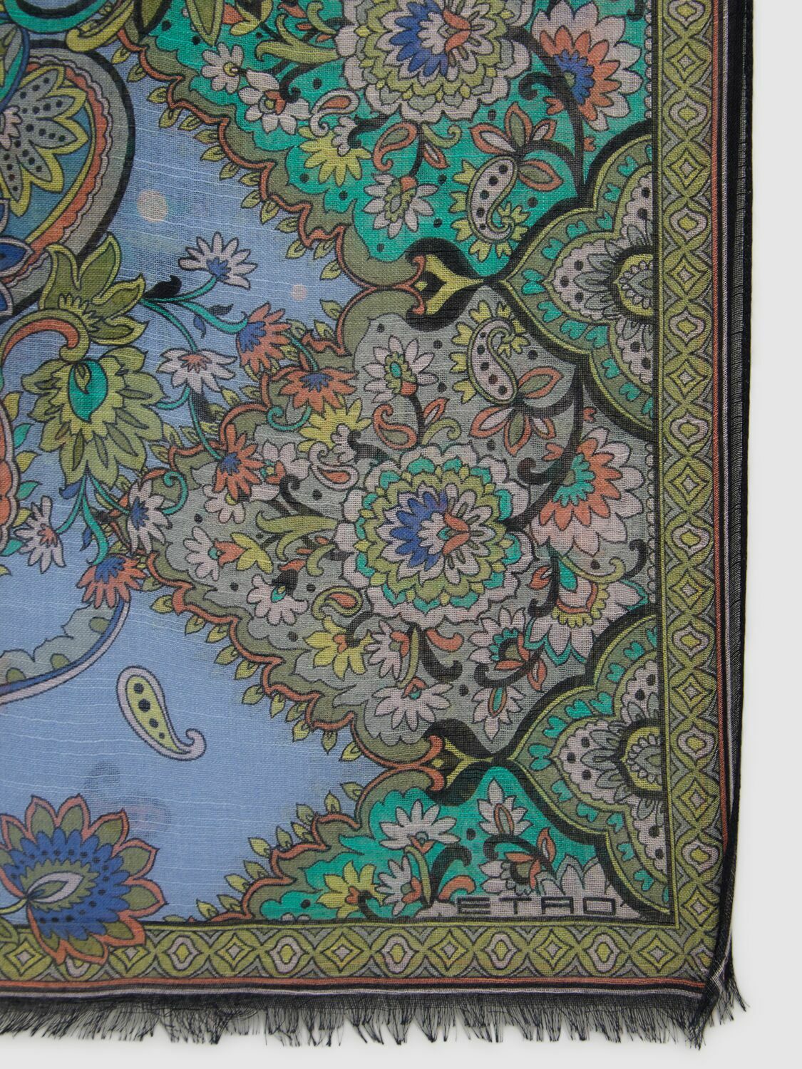【送料&関税込】Etro Printed Cotton Blend Foulard ETRO Boheme Printed Cotton Blend Scarf Etro