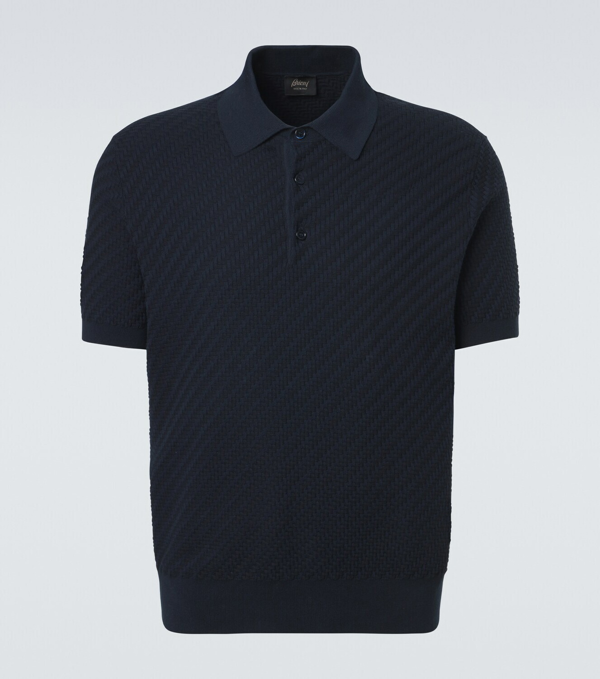 Brioni Cotton, silk, and cashmere polo shirt