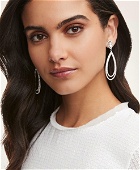 Brooks Brothers Women's Pave Drop Earrings | Silver