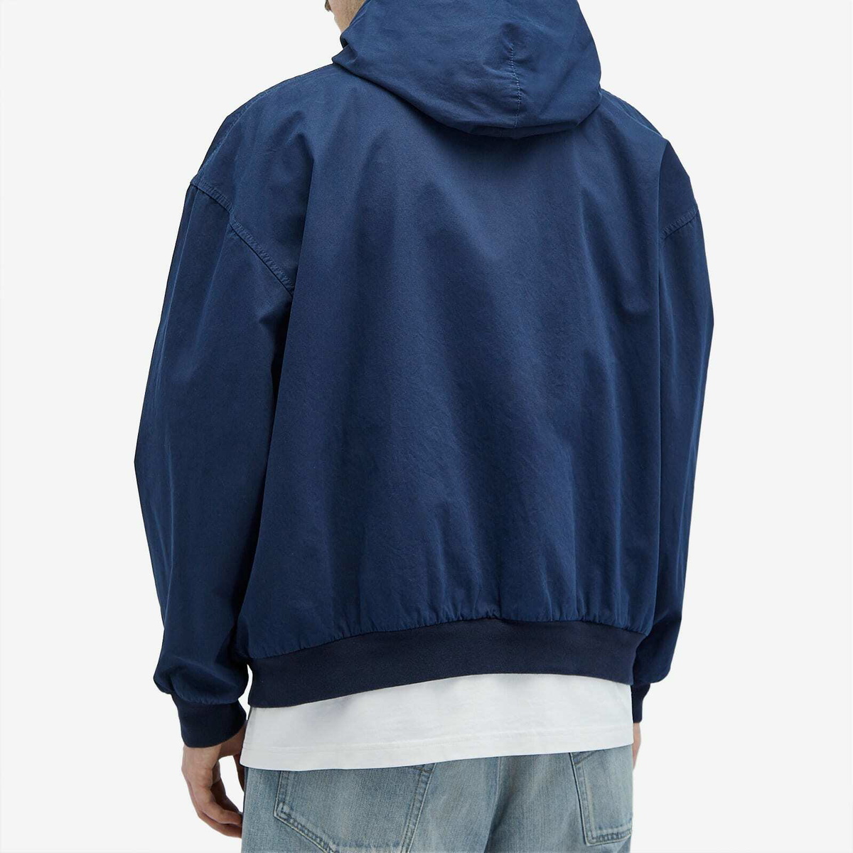 Balenciaga Men's Zip-Up Hoodie in Navy Balenciaga