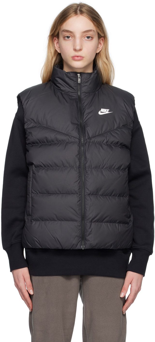 Nike Black Sportswear Therma Fit Windrunner Down Vest