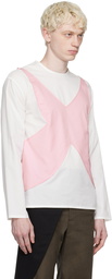 Strongthe SSENSE Exclusive White & Pink Long Sleeve T-Shirt