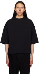 rito structure Black Big Shoulder T-Shirt