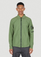 Compass Patch Overshirt Jacket in Green