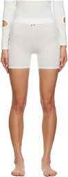 Sandy Liang SSENSE Exclusive Off-White Shrute Shorts