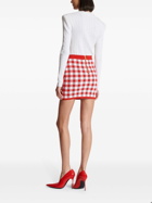 BALMAIN - Vichy Buttoned Mini Skirt