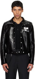 Courrèges Black Reedition Vinyl Jacket