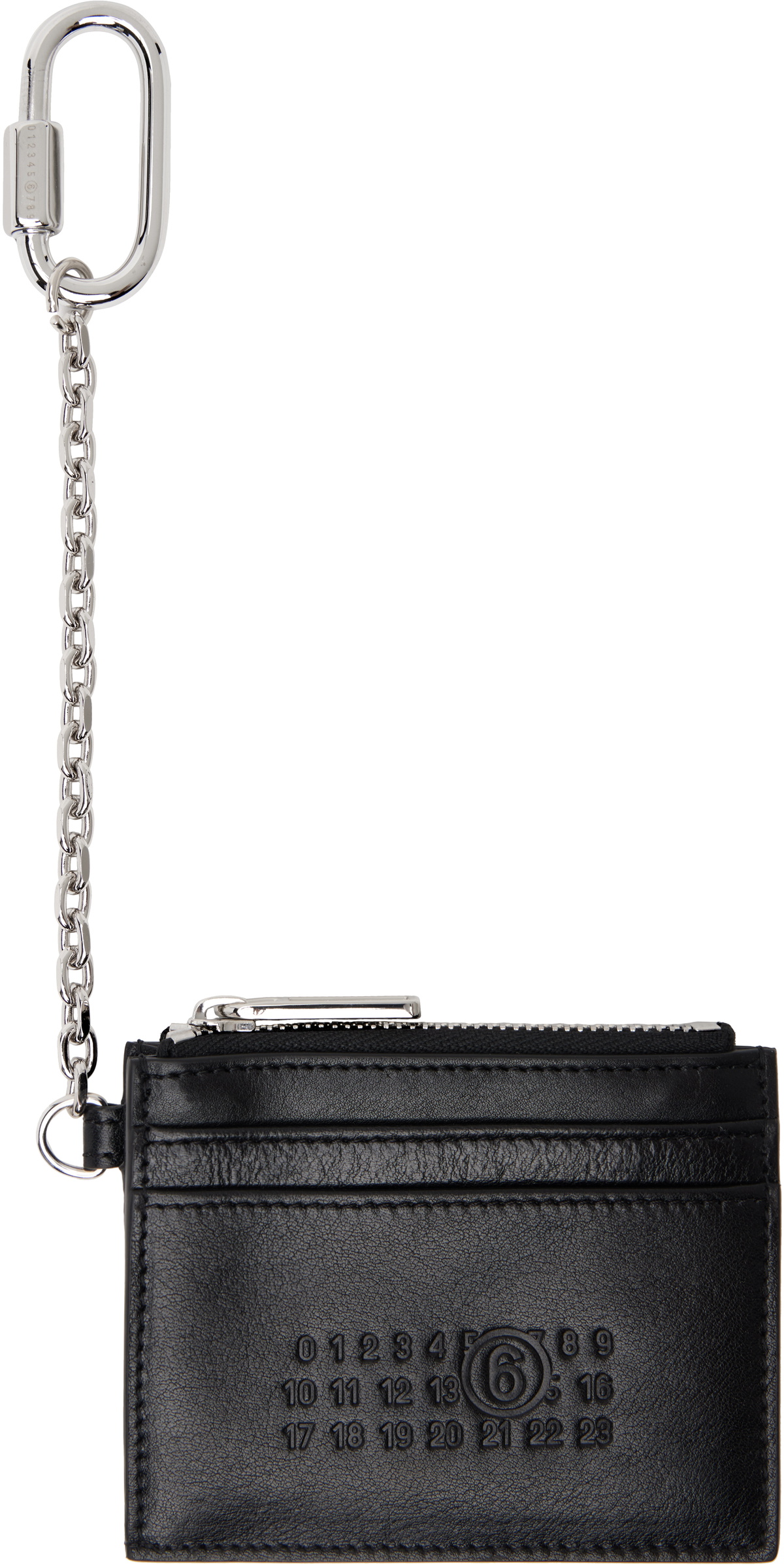 MM6 Maison Margiela Black Leather Card Holder