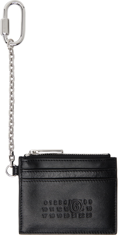 Photo: MM6 Maison Margiela Black Leather Card Holder