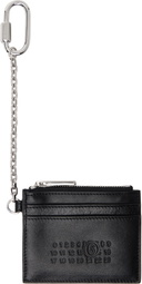 MM6 Maison Margiela Black Leather Card Holder