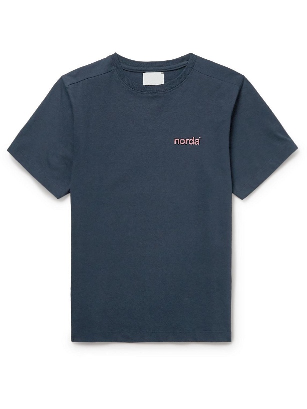 Photo: norda - Logo-Print Organic Cotton-Jersey T-Shirt - Blue