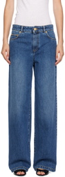 Moschino Blue Teddy Bear Button Jeans