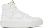 AMI Alexandre Mattiussi White Leather Ami de Cœur High-Top Sneakers