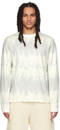 Dime White Space Flame Long Sleeve T-Shirt