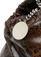 Stella Mccartney Falabella Python-effect Faux Leather Tote - Dark Brown - One Size