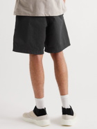 Fear of God - Wide-Leg Logo-Appliquéd Cotton-Twill Shorts - Black