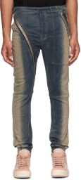 Rick Owens DRKSHDW Gray & Beige Aircut Jeans