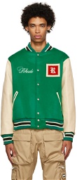 Rhude Green Varsity Jacket