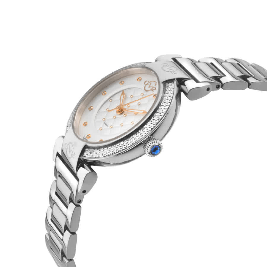 GV2 by Gevril Berletta Quartz Diamond White Dial Ladies Watch 1540B