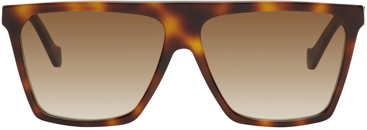 Photo: Loewe Tortoiseshell Flat-Top Sunglasses