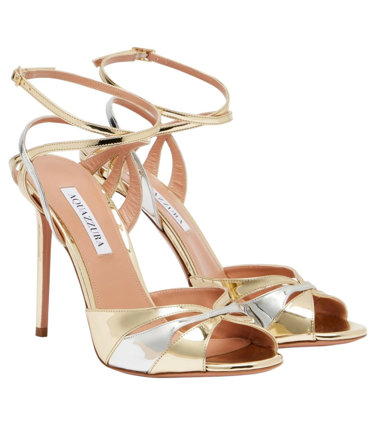 【Aquazzura】 Very Maui 50 embellishedスエードサンダル Very Maui 50 embellished suede sandals in multicoloured