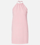 Hunza G Gingham halterneck seersucker minidress