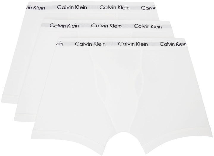 Photo: Calvin Klein Underwear Three-Pack White Boxer Briefs
