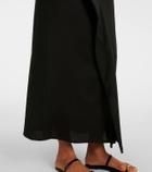 Plan C Asymmetric draped midi dress