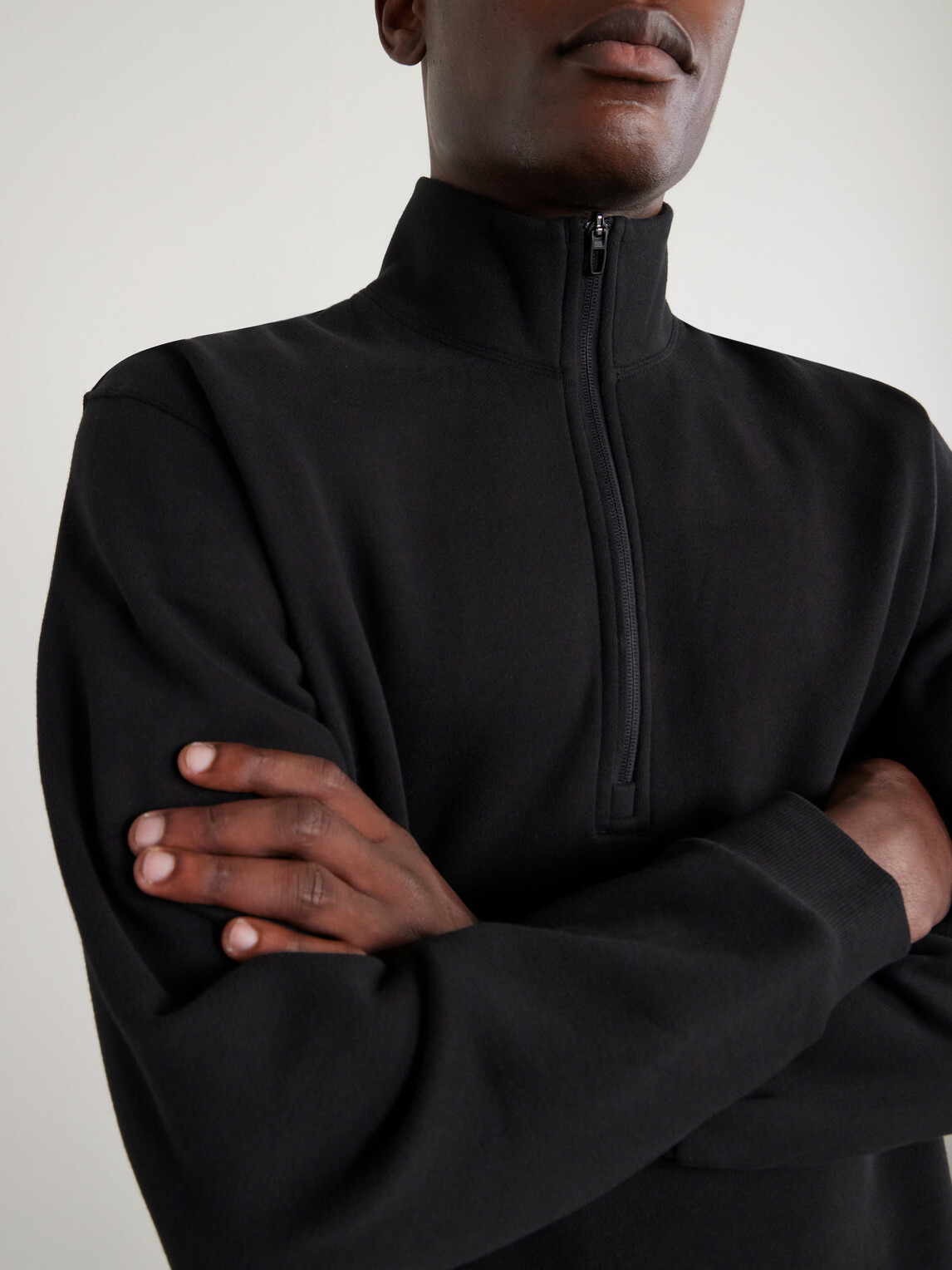 Lululemon - Steady State Cotton-Blend Jersey Half-Zip Sweatshirt - Black