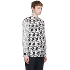 Comme des Garcons Homme Deux White and Black Dye Print Shirt