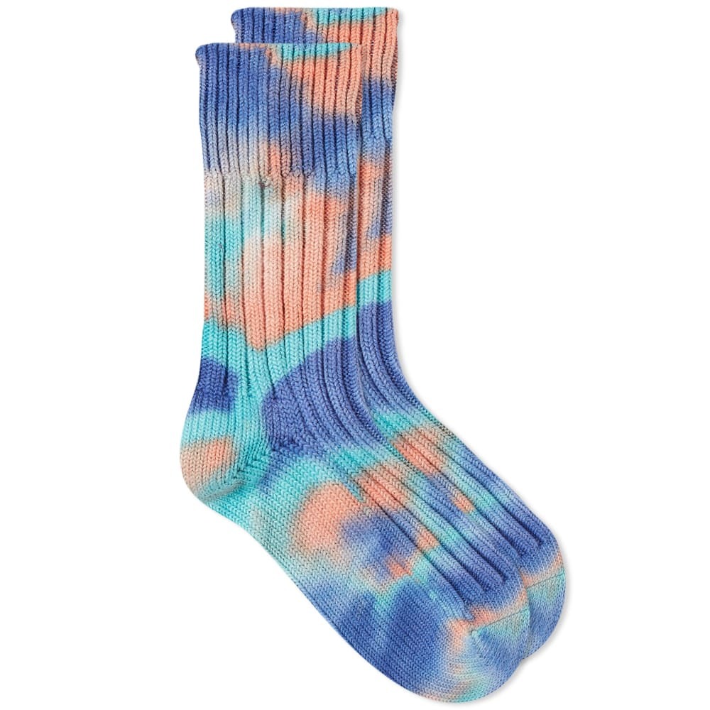 RoToTo Chunky Ribbed Tie Dye Crew Sock RoToTo