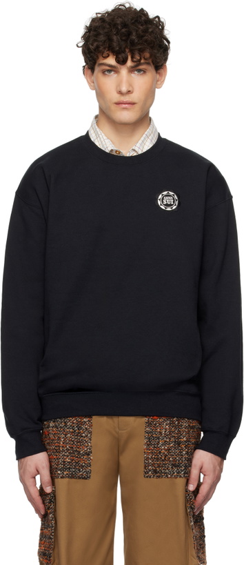 Photo: Anna Sui Black 'Anna Sui Wings' Crew Neck Sweatshirt