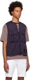 Stone Island Purple Crinkled Vest