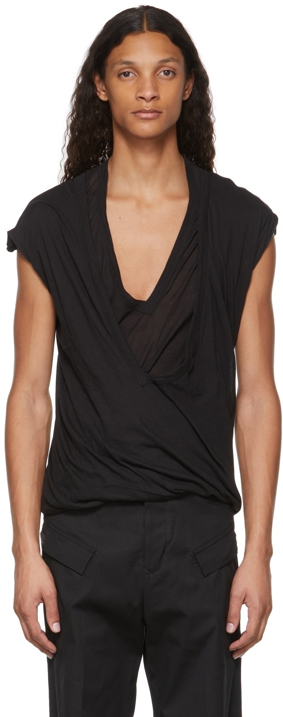 Rick Owens Black Double Dylan T-Shirt Rick Owens