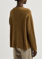 Eileen Fisher Ribbed Cotton-blend Jumper Gold