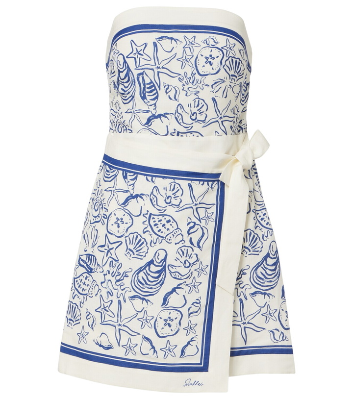 Photo: Simkhai Darbie printed linen-blend minidress