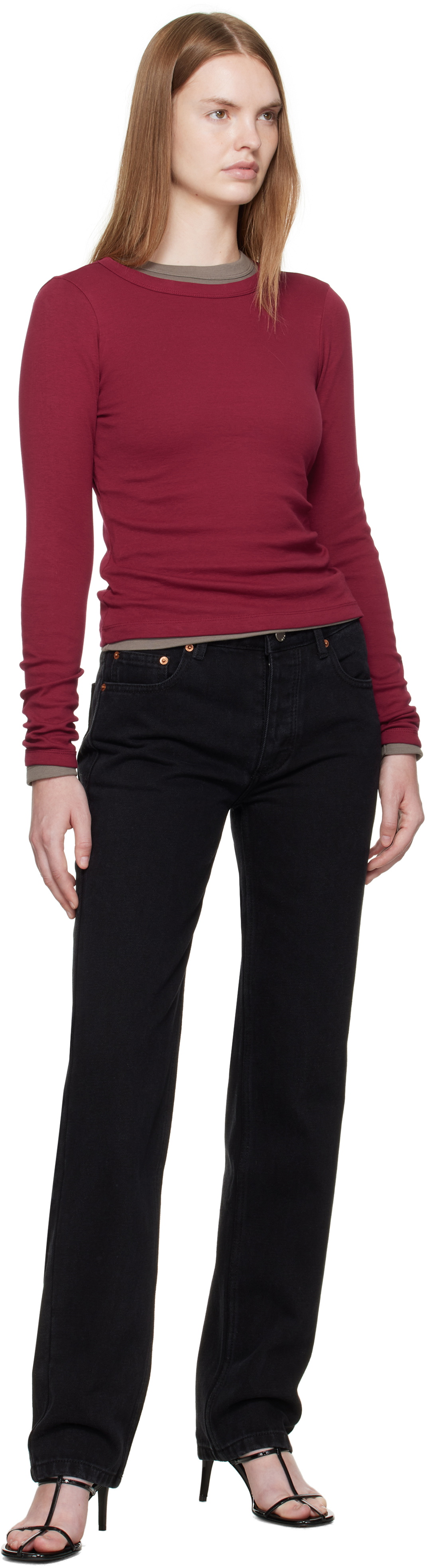 R2W Black Hatty Tapered Jeans