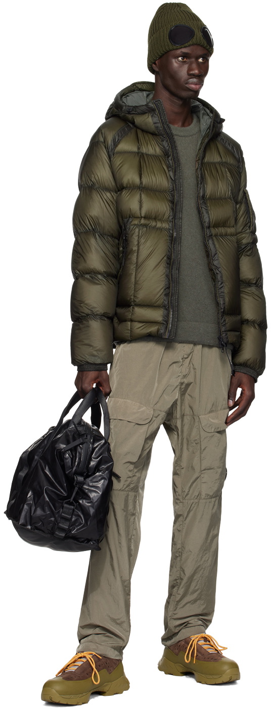 C.P. Company Khaki D.D. Shell Hooded Long Down Jacket C.P. Company