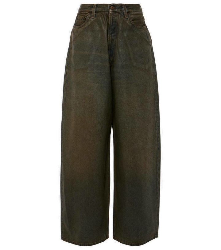 Photo: Acne Studios Faded oversized mid-rise wide-leg jeans