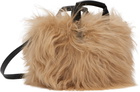 Moncler Beige Micro Caradoc Shearling Bag