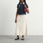 SUNDAYFRUITMARKET Women's Cherry Waffle Collar T-Shirt in Navy