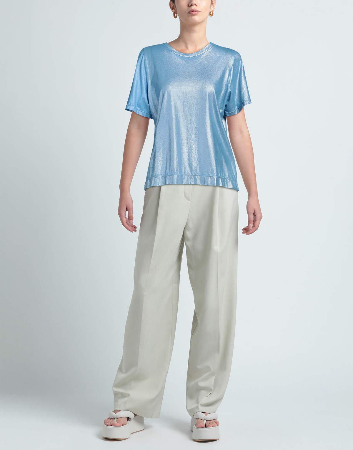 Massimo Alba Womens T-shirt Light in Blue