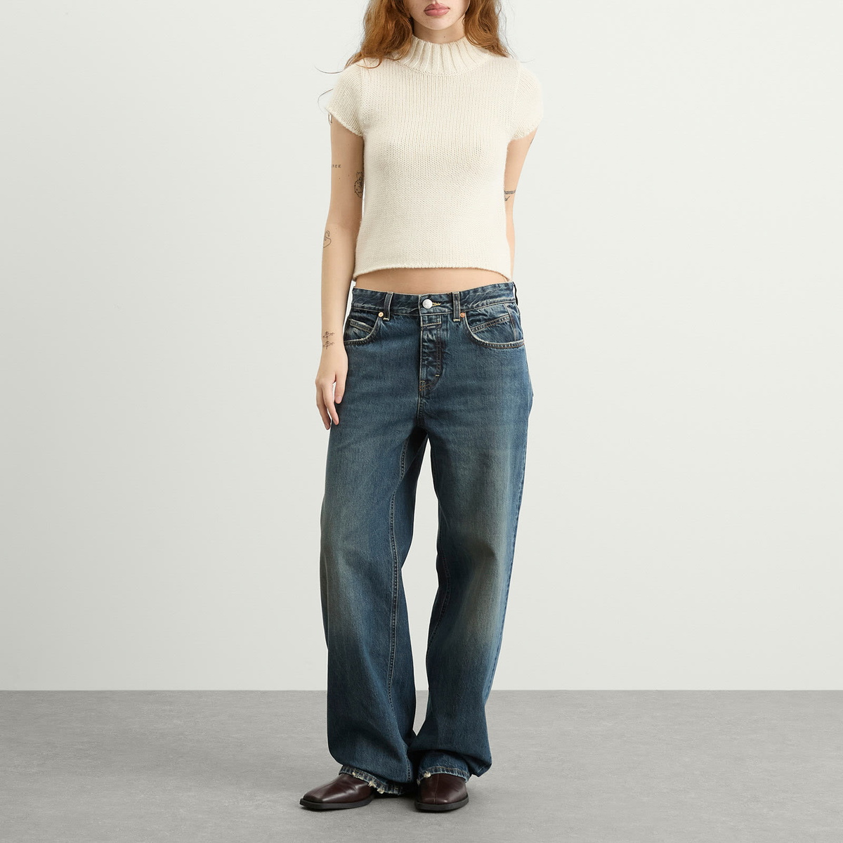 Closed Women's Nikka Baggy Jeans in Dark Blue