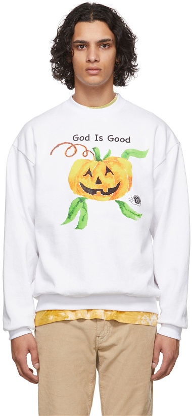 Photo: Online Ceramics White God Is Good Sweatshirt
