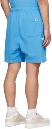 AAPE by A Bathing Ape Blue Embroidered Shorts