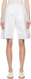 Gabriela Coll Garments White No.277 Leather Shorts